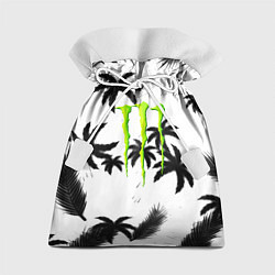 Мешок для подарков Monster energy пальмы, цвет: 3D-принт