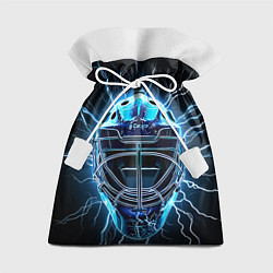 Мешок для подарков Маска голкипера в молниях, цвет: 3D-принт