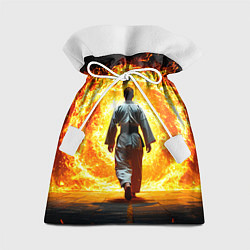 Мешок для подарков Айкидоист и огненный вихрь, цвет: 3D-принт