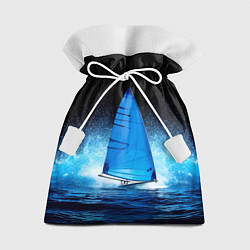 Мешок для подарков Синяя парусная доска, цвет: 3D-принт