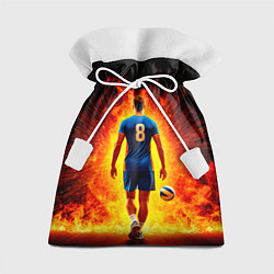 Мешок для подарков Волейболист в огне, цвет: 3D-принт