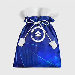 Мешок для подарков Ghost of Tsushima blue poly, цвет: 3D-принт