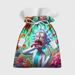 Мешок для подарков Crazy Rick Sanchez among the monsters ai art fanta, цвет: 3D-принт