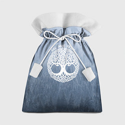 Мешок для подарков Лес мой храм древо миров - кельтское тату, цвет: 3D-принт