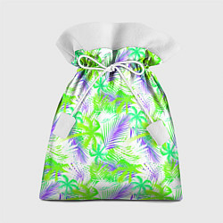 Мешок для подарков Palm green white, цвет: 3D-принт