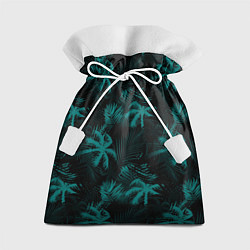 Мешок для подарков Palm light blue dark, цвет: 3D-принт