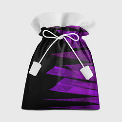 Мешок для подарков Color purple black stripes, цвет: 3D-принт