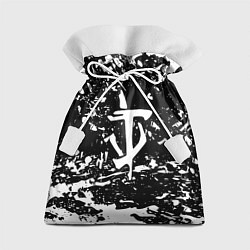 Мешок для подарков Doom краски белые штрихи, цвет: 3D-принт