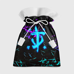 Мешок для подарков Doom неоновые штрихи, цвет: 3D-принт