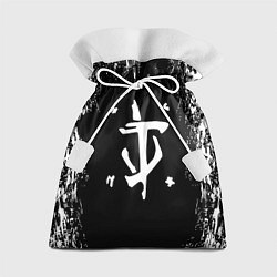 Мешок для подарков Doom краска белая текстура, цвет: 3D-принт