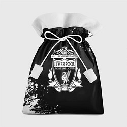 Мешок для подарков Liverpool белые краски текстура, цвет: 3D-принт