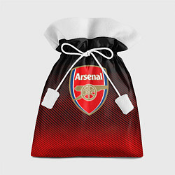 Мешок для подарков Arsenal текстура полосы красные, цвет: 3D-принт