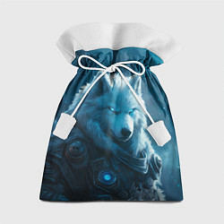 Мешок для подарков Воин волк зимой, цвет: 3D-принт