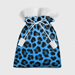 Мешок для подарков Леопардовый голубой, цвет: 3D-принт