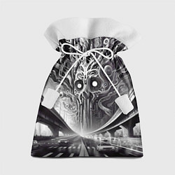 Мешок для подарков Art skull in metropolis - ai art fantasy, цвет: 3D-принт