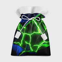 Мешок для подарков Neon green glow, цвет: 3D-принт