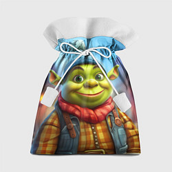 Мешок для подарков Милый Шрек зимой, цвет: 3D-принт