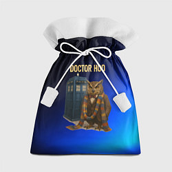 Мешок для подарков Doctor Hoo сова у телефонной будки, цвет: 3D-принт