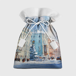 Мешок для подарков Зимний Питер, цвет: 3D-принт