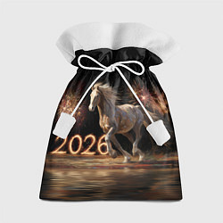 Подарочный мешок 2026 Лошадь на фоне салюта