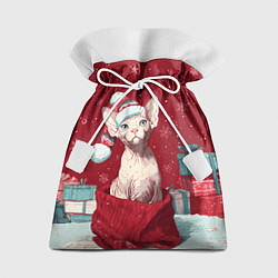 Подарочный мешок Сфинкс новогодняя кошка