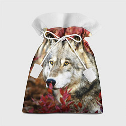 Мешок для подарков Волк в кустах, цвет: 3D-принт