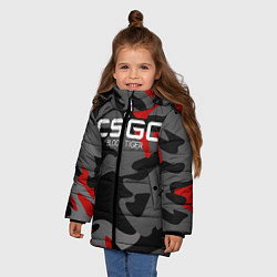Куртка зимняя для девочки CS:GO Blood Tiger, цвет: 3D-красный — фото 2