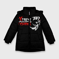 Куртка зимняя для девочки Extreme Fishing, цвет: 3D-черный