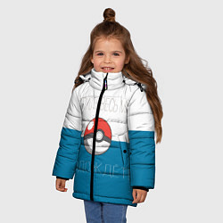 Куртка зимняя для девочки Покемон мир подождет, цвет: 3D-черный — фото 2