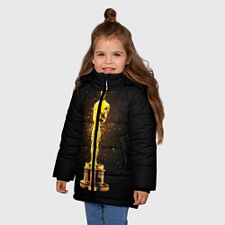 Куртка зимняя для девочки Оскар, цвет: 3D-черный — фото 2