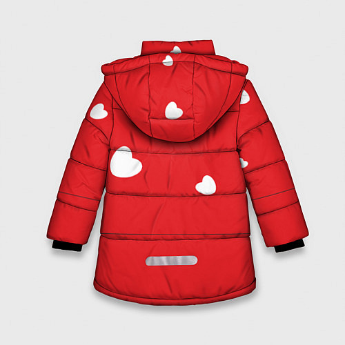 Зимняя куртка для девочки Cat Love / 3D-Красный – фото 2