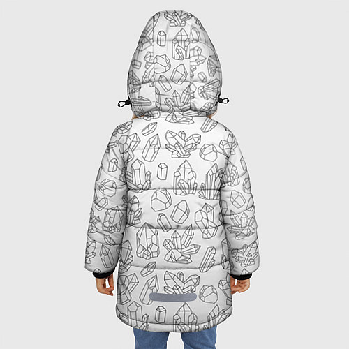 Зимняя куртка для девочки Шахтёр / 3D-Светло-серый – фото 4