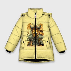Куртка зимняя для девочки Mad Max, цвет: 3D-черный