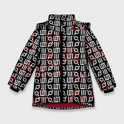 Куртка зимняя для девочки 30 STM: Symbol Pattern, цвет: 3D-красный