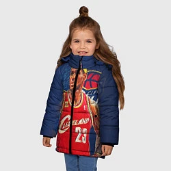 Куртка зимняя для девочки LeBron 23: Cleveland, цвет: 3D-черный — фото 2
