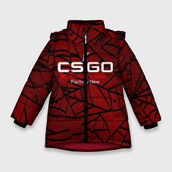 Куртка зимняя для девочки Cs:go - Crimson Web Style Factory New Кровавая пау, цвет: 3D-красный