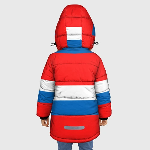 Зимняя куртка для девочки Сборная РФ: домашняя форма / 3D-Светло-серый – фото 4