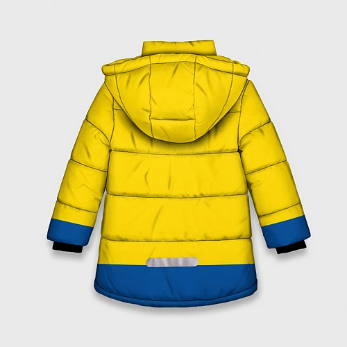 Зимняя куртка для девочки Сборная Швеции: домашняя форма / 3D-Светло-серый – фото 2