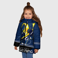 Куртка зимняя для девочки Bay Lightning, цвет: 3D-черный — фото 2