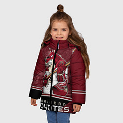 Куртка зимняя для девочки Arizona Coyotes, цвет: 3D-светло-серый — фото 2