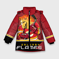 Куртка зимняя для девочки Calgary Flames, цвет: 3D-черный