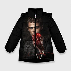 Куртка зимняя для девочки Stefan Salvatore V3, цвет: 3D-черный