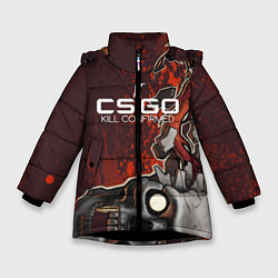 Куртка зимняя для девочки CS:GO Kill Confirmed Style, цвет: 3D-черный