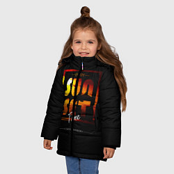 Куртка зимняя для девочки Sunset Time, цвет: 3D-черный — фото 2