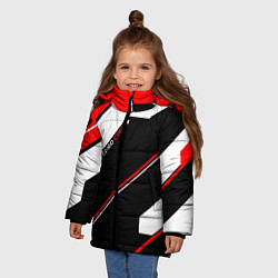 Куртка зимняя для девочки CS:GO Cyrex Style, цвет: 3D-светло-серый — фото 2