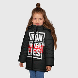 Куртка зимняя для девочки The iron never lies, цвет: 3D-светло-серый — фото 2