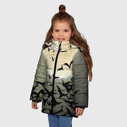 Куртка зимняя для девочки Хэллоуин-принт, цвет: 3D-черный — фото 2