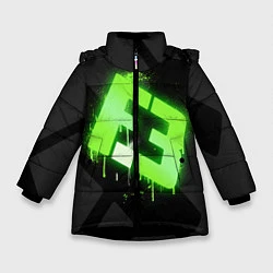 Куртка зимняя для девочки Flipsid3: Black collection, цвет: 3D-черный