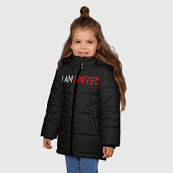 Куртка зимняя для девочки Manchester United team, цвет: 3D-черный — фото 2