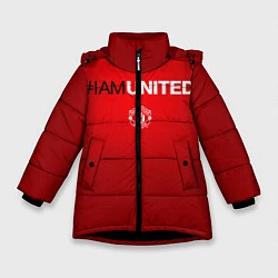 Куртка зимняя для девочки I am United, цвет: 3D-черный